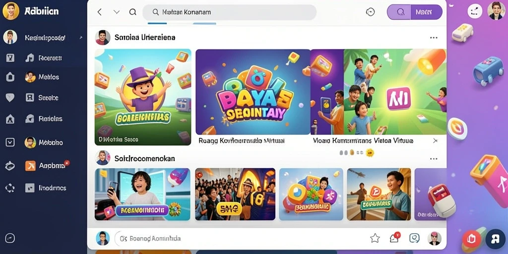Tampilan layar utama aplikasi 8II yang menarik.