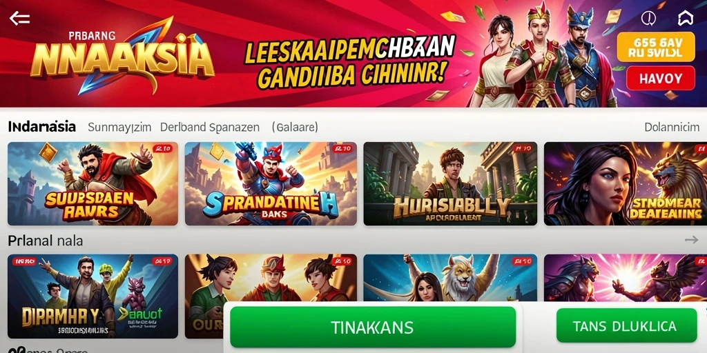 Tampilan utama aplikasi IYA777 yang menarik.