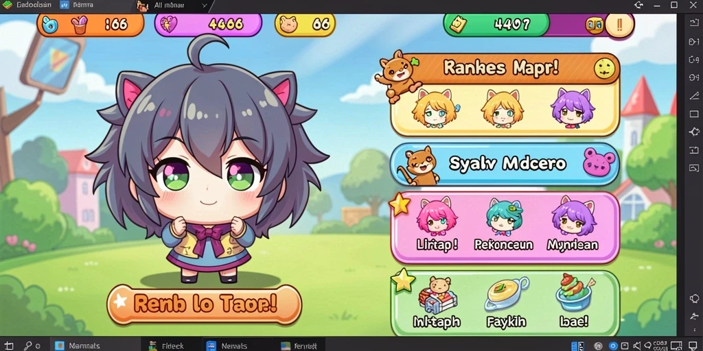 Tampilan awal game yang menarik dan penuh warna.